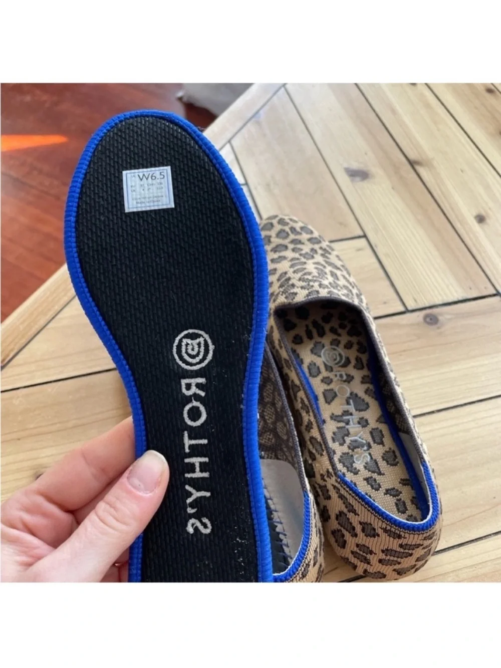 Rothy's The Loafer Little Cat Textile Flats Comfort Shoes Womens US 6.5.